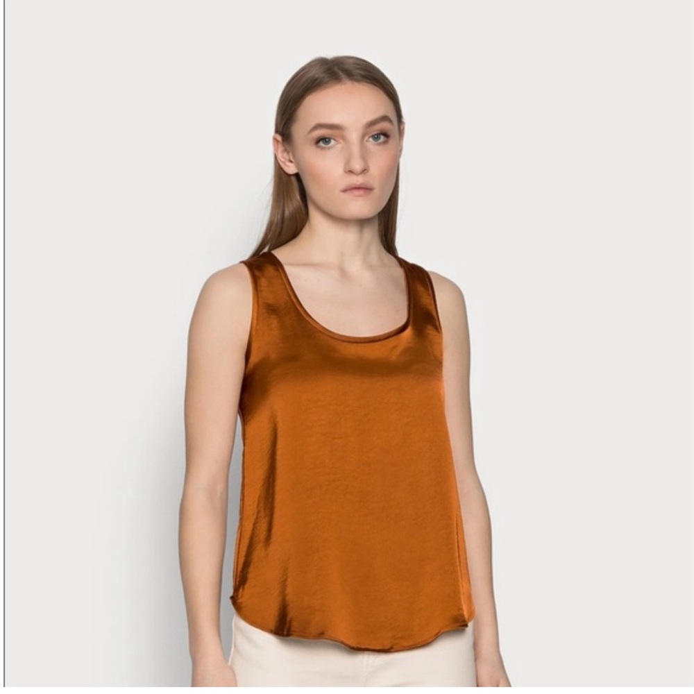 Banana Republic burnt orange satin top size small